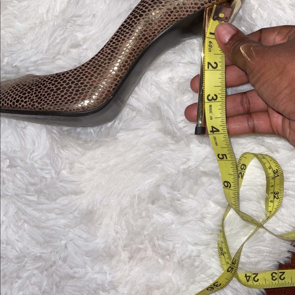 Gold snake skin Cathy Jean Heels